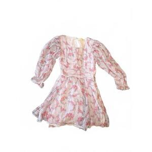 New LoveShackFancy Floral Long Sleeve Dress Size S